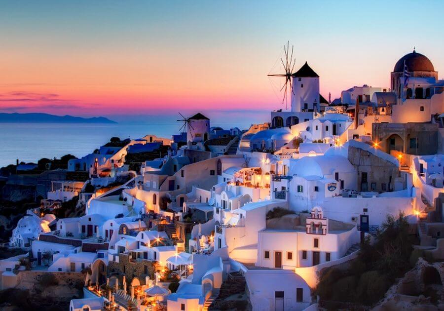 kam do grécka santorini