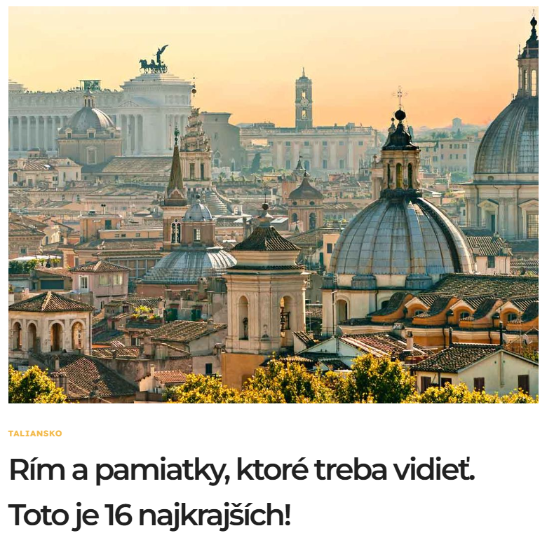 rím čo vidieť, rím pamiatky