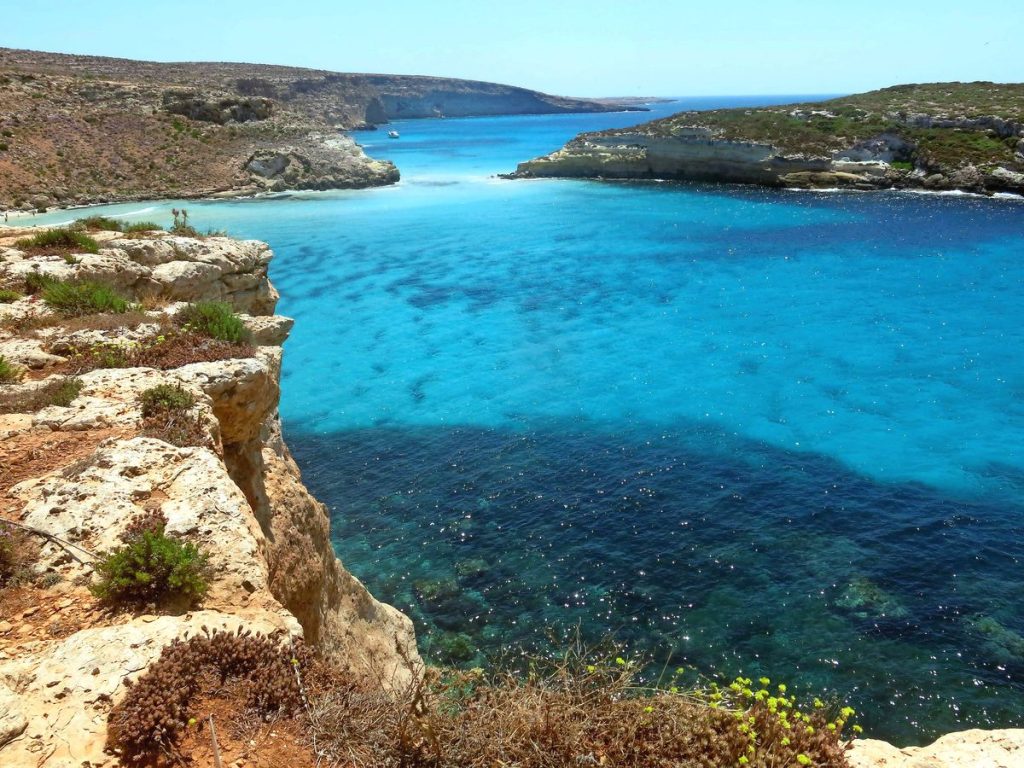 najkrajsie plaze sicilie Lampedusa Sicília najkrajšie pláže ostrov Lampedusa