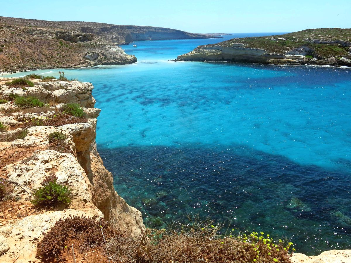najkrajsie plaze sicilie Lampedusa Sicília najkrajšie pláže ostrov Lampedusa
